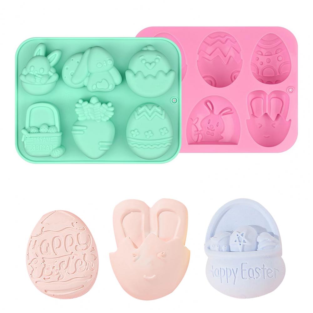 Bunny Cake Mold - Bunny Chocoladevorm 4 stuks Bunny-vorm Siliconen