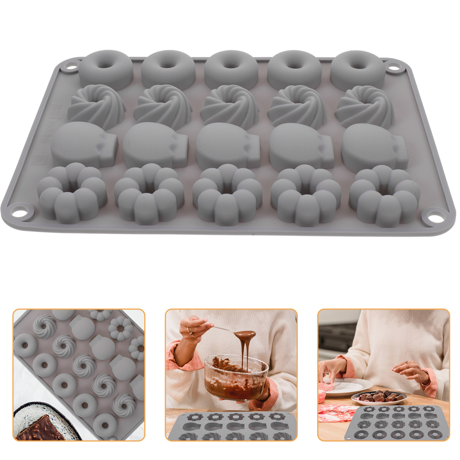 Donut Mold Silicone - Mini Donut Siliconen Vorm Hittebestendig Chocolade