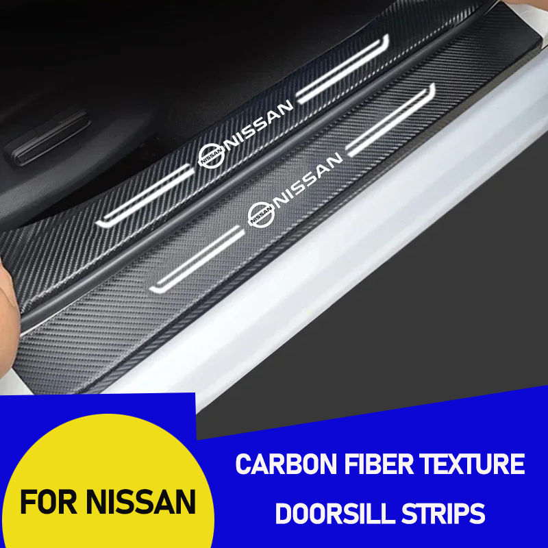 Crepe Pan Carbon - Koolstofvezel voor Nissan Sill Plate Auto