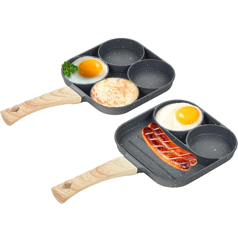 Pannenkoekenpan met 4 comparti - Egg Waffle Pan recensie en prijs