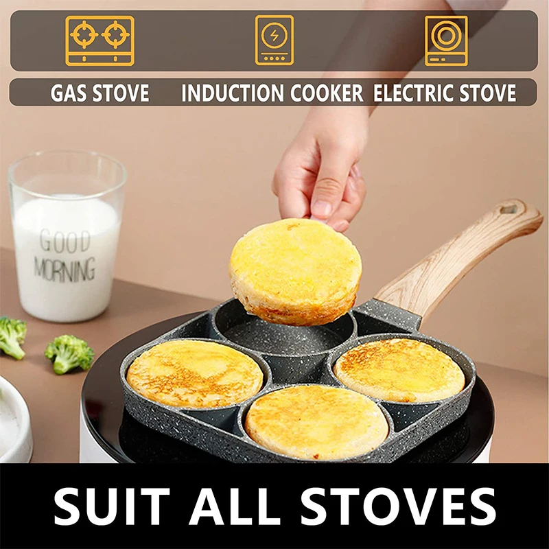 Pannenkoekenpan met 4 comparti - Egg Waffle Pan recensie en prijs
